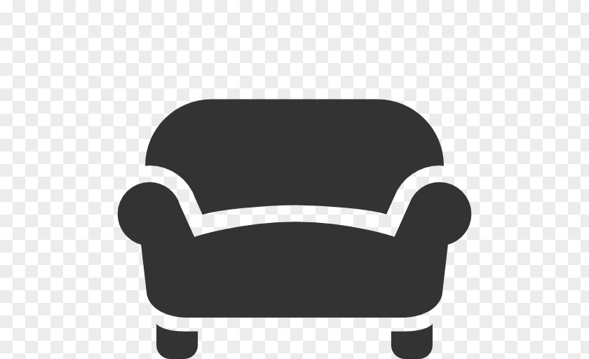 Sofa Black Icon Couch Living Room Furniture PNG
