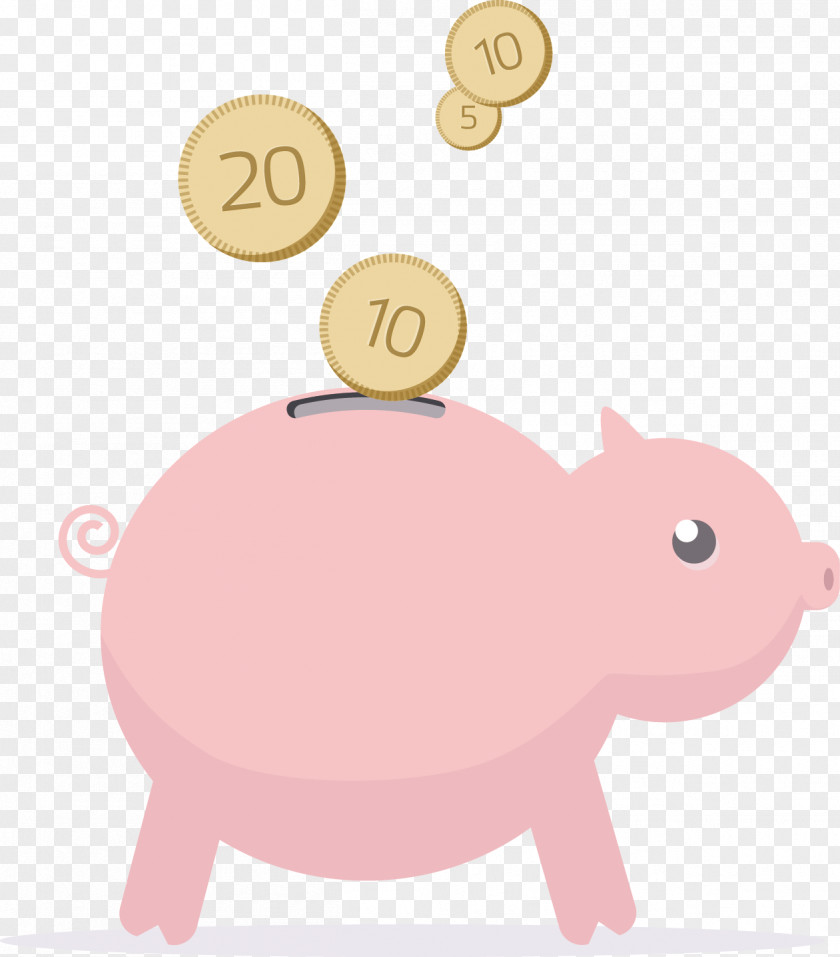 Vector Storage Tank Domestic Pig Piggy Bank Money Coin PNG