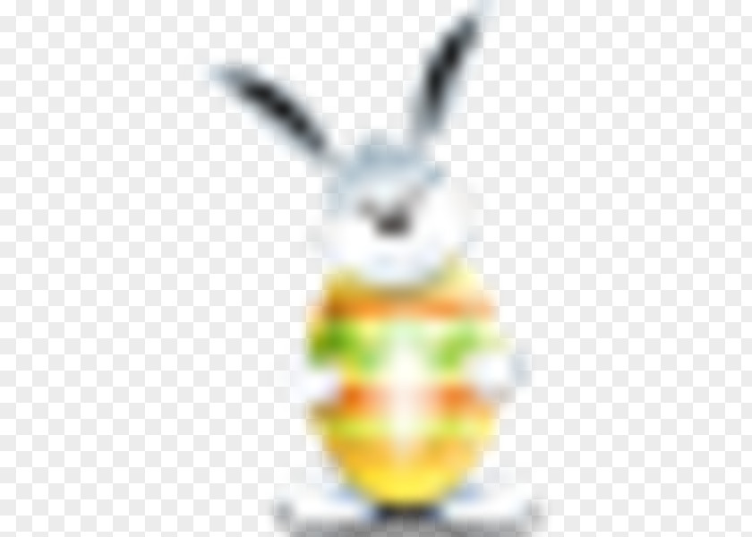 Yellow Bunny Rabbit Easter Hare Egg PNG