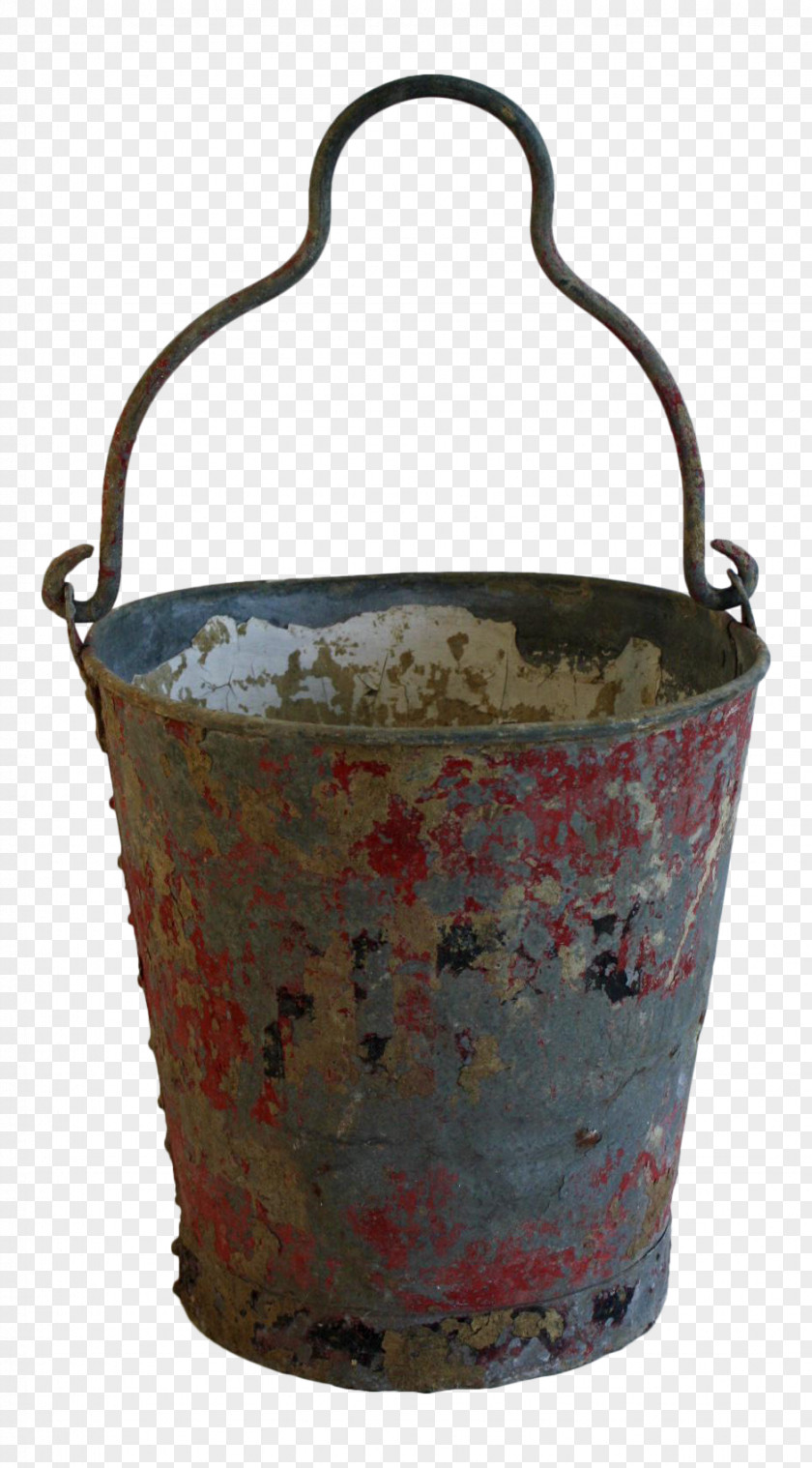 Bucket Handbag Brown Metal PNG