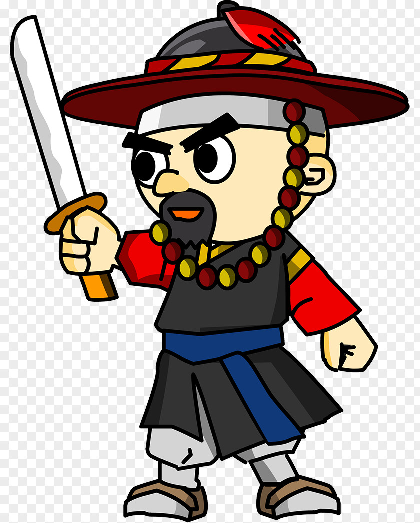 Hand-painted Cartoon Soldier Warrior Clip Art PNG