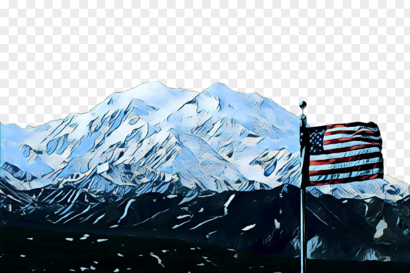 Polar Ice Cap World Independence Day Flag PNG