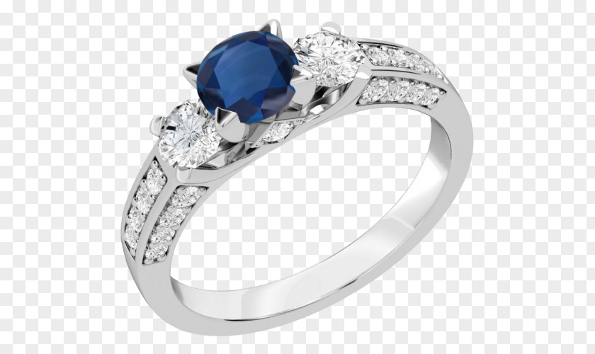 Ring Sapphire Diamond Cut Cubic Zirconia PNG