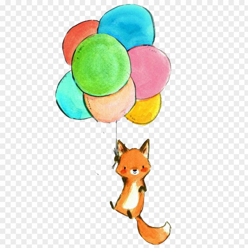 Balloon Paper Clip Art Drawing Fox PNG