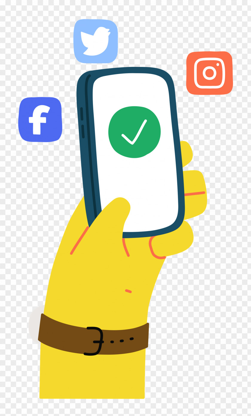 Phone Checkmark Hand PNG