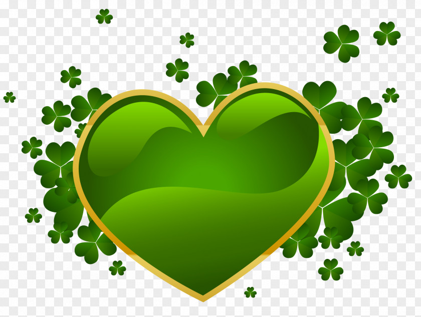 St Patricks Day Heart With Shamrock PNG Clipart Saint Patrick's Ireland St. Shamrocks Clip Art PNG