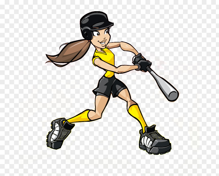 Cartoon Softball Fastpitch Baseball Clip Art PNG