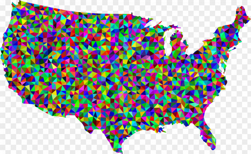 Low Polygon Border United States Map Royalty-free Clip Art PNG