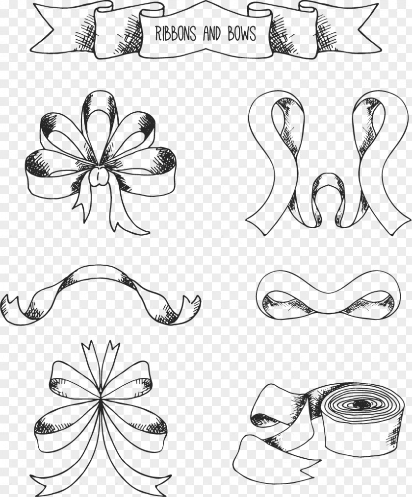 Ribbons And Bows Ribbon Drawing Clip Art PNG