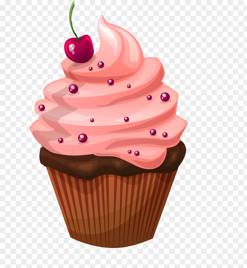 Cartoon Cake Cupcake Muffin Birthday Chocolate Frosting & Icing PNG