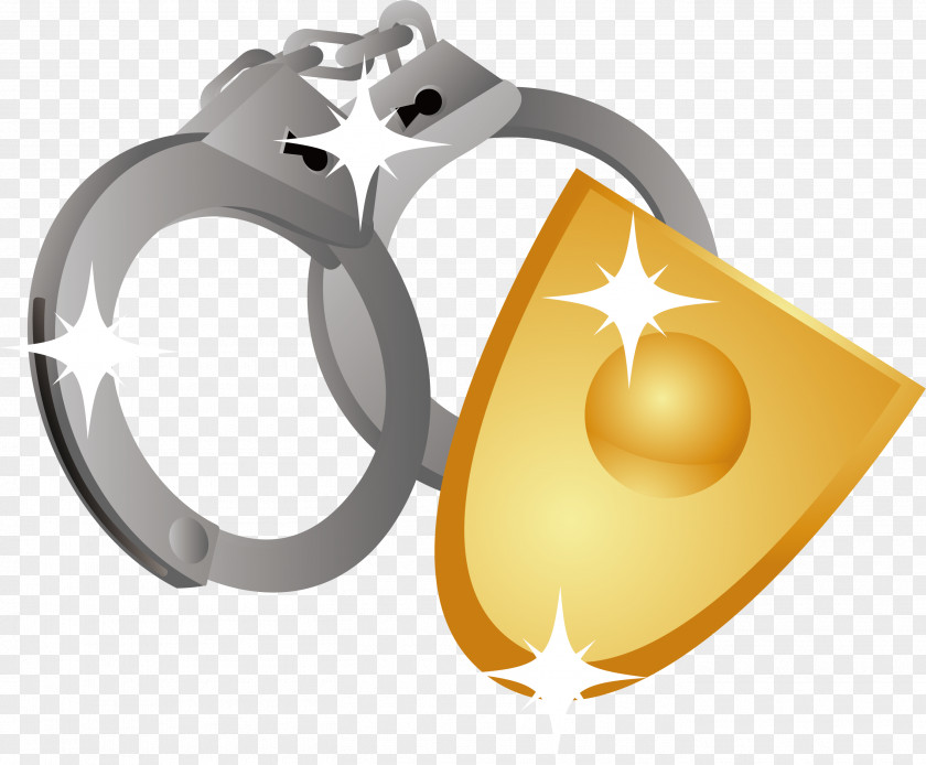 Handcuffs Vector Elements Euclidean Gold Money Icon PNG