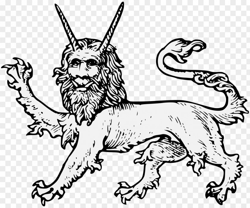 Monster Fictitious & Symbolic Creatures In Art With Special Reference To Their Use British Heraldry Manticore Drawing PNG