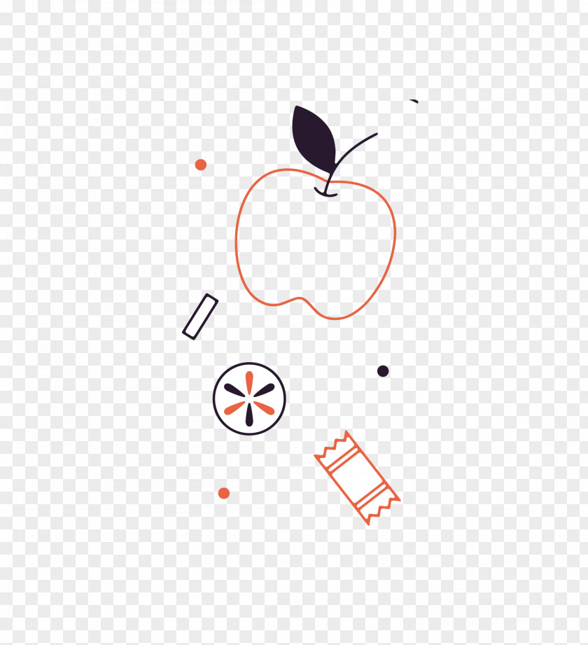 Vector Orange And Apple PNG