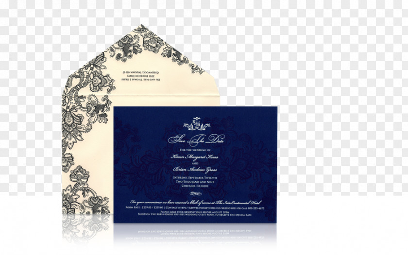 Invitation Luxury Wedding Cobalt Blue Font PNG