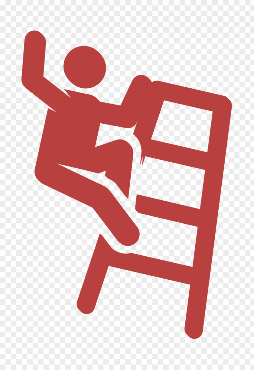 Ladder Icon Accident Insurance Human Pictograms PNG