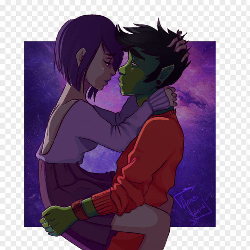 Raven Beast Boy Teen Titans DC Comics PNG