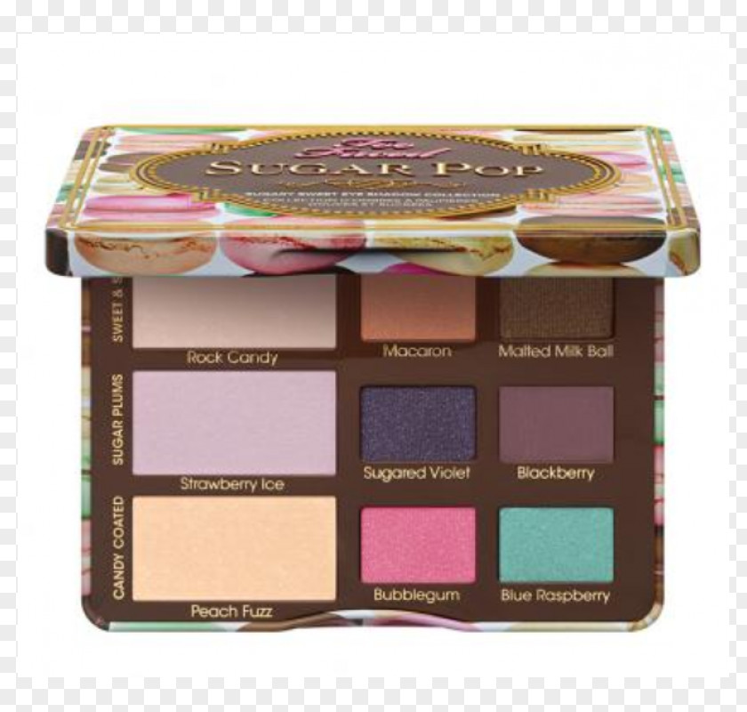 Sugar Eye Shadow Cosmetics Too Faced Pop Palette Sweet Peach PNG