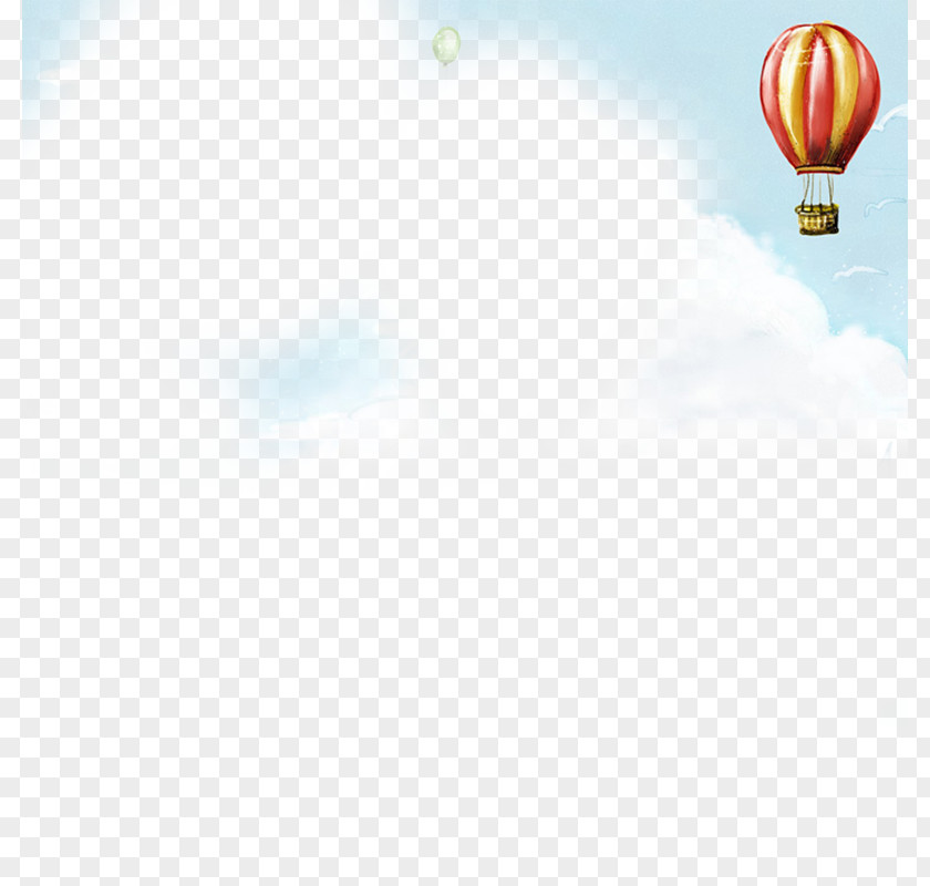 Blue Sky Hot Air Balloon Daytime Walkie-talkie Wallpaper PNG