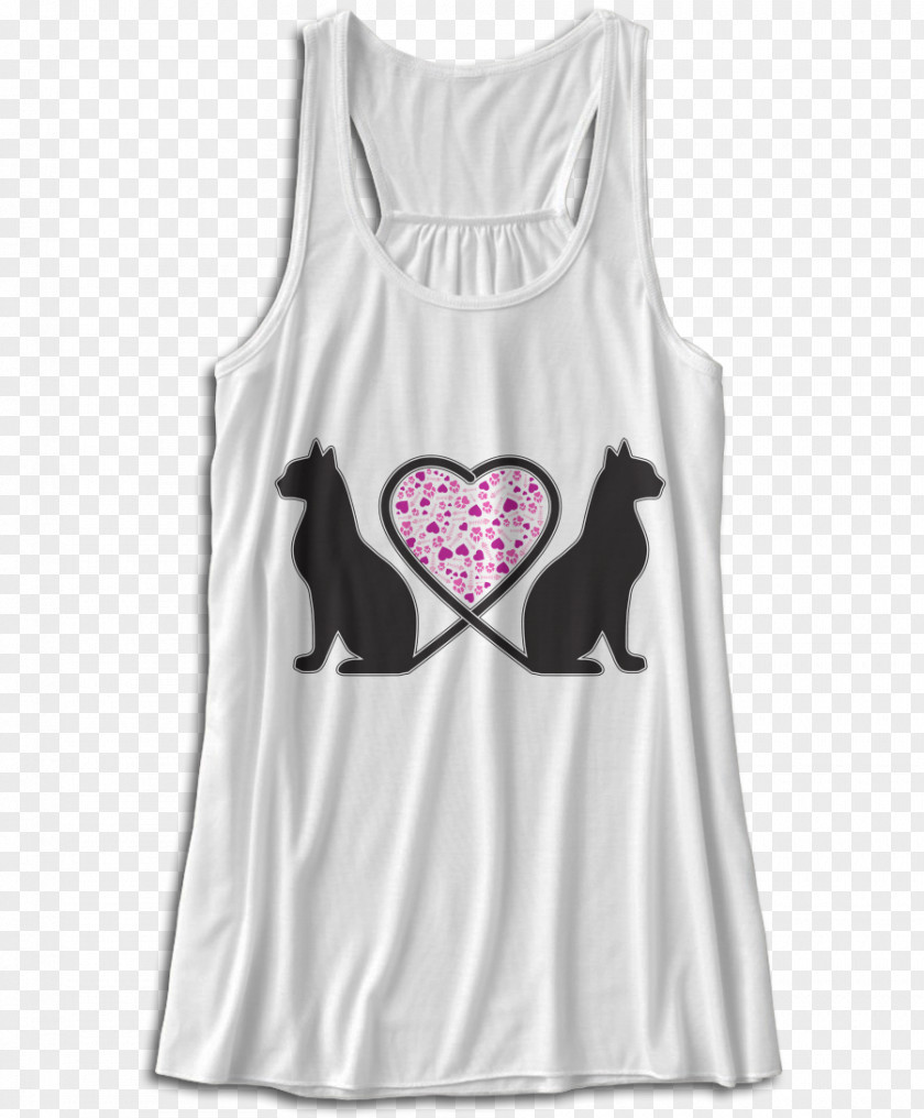 Cat Heart Sleeveless Shirt T-shirt Hoodie Clothing PNG