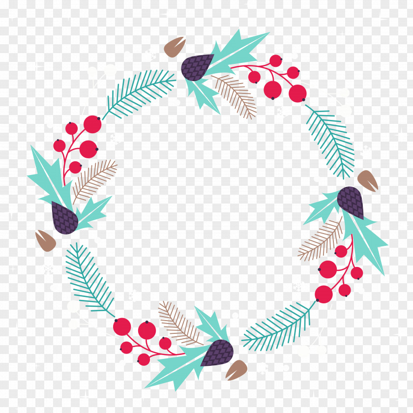 Pine Cone Christmas Wreath Kerstkrans Clip Art PNG