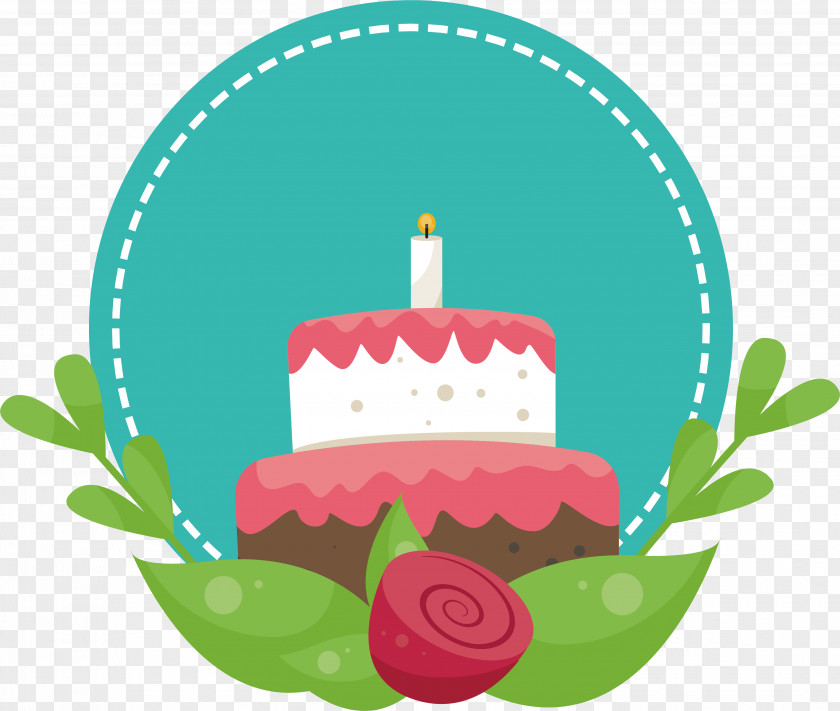 Lovely Cake Decoration Label PNG