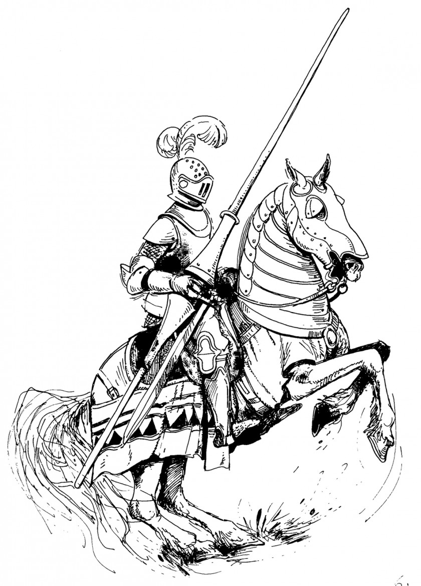 Medival Knight Horse Drawing Equestrian Clip Art PNG