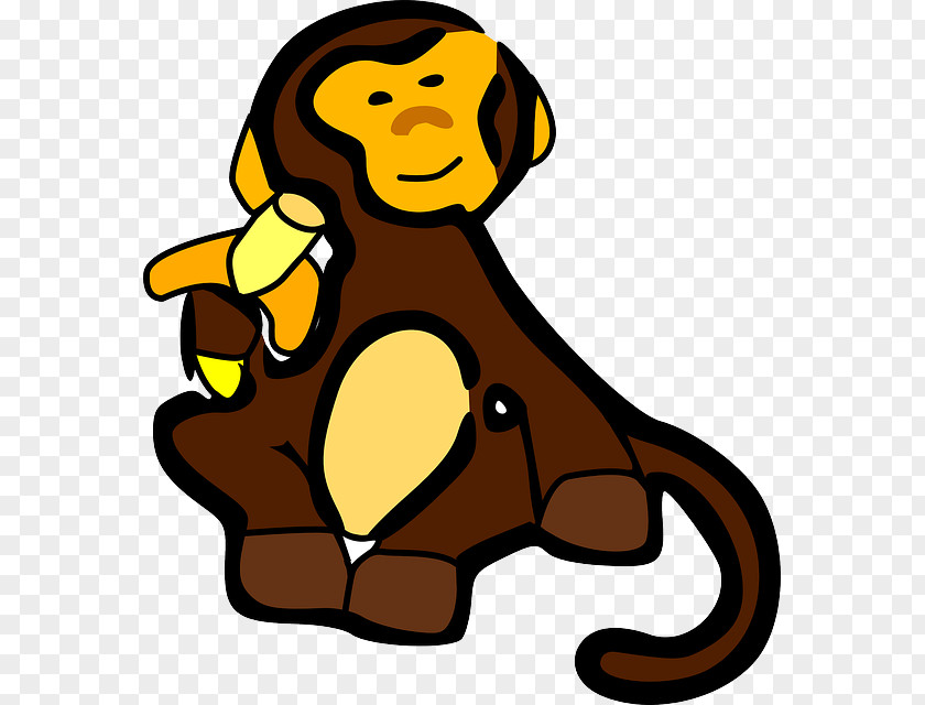 Monkey Ape Primate Banana Clip Art PNG