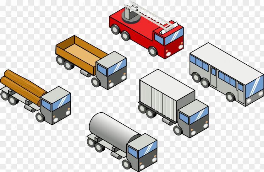 Six Cliparts Car Truck Vehicle Clip Art PNG