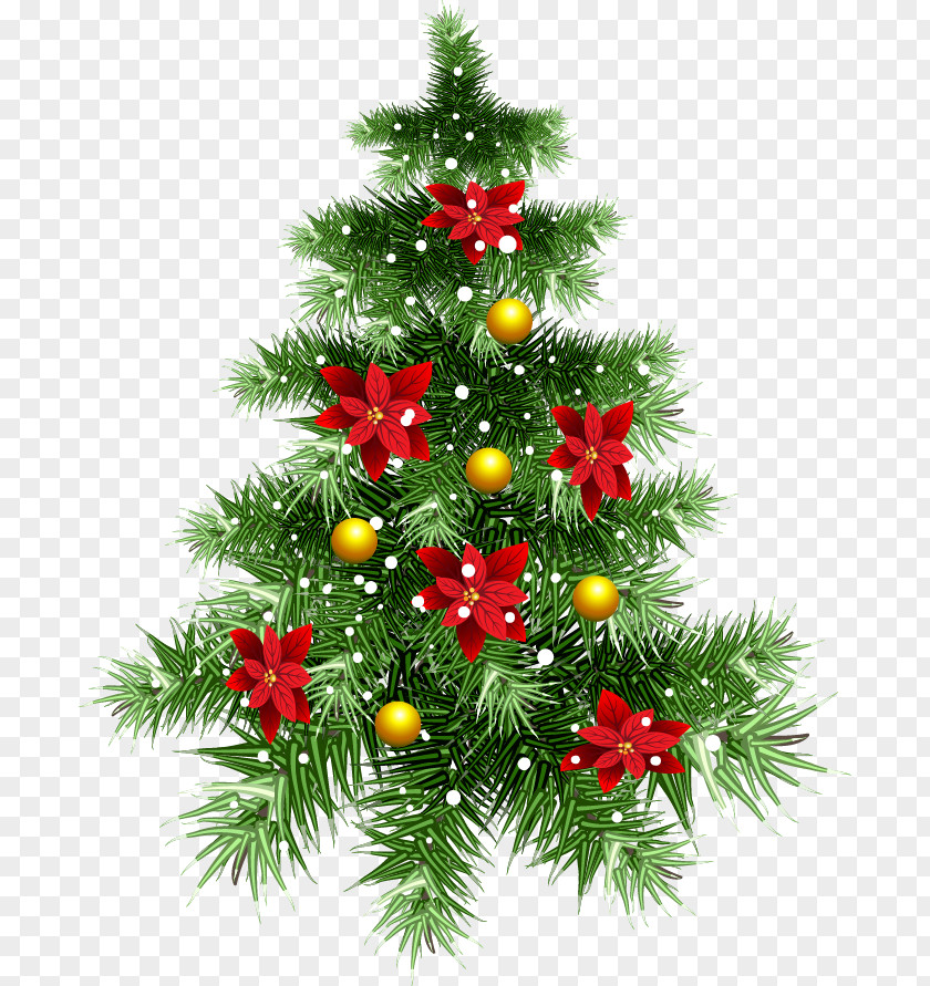 Santa Claus Christmas Tree Decoration Clip Art PNG