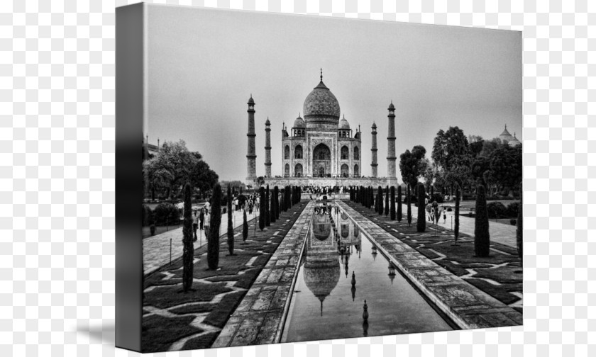 Taj Mahal Monochrome Photography Black And White PNG