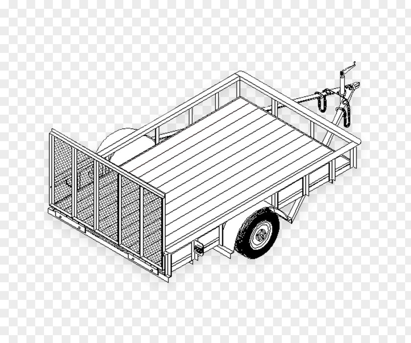 Design Utility Trailer Manufacturing Company Flatbed Truck Blueprint PNG