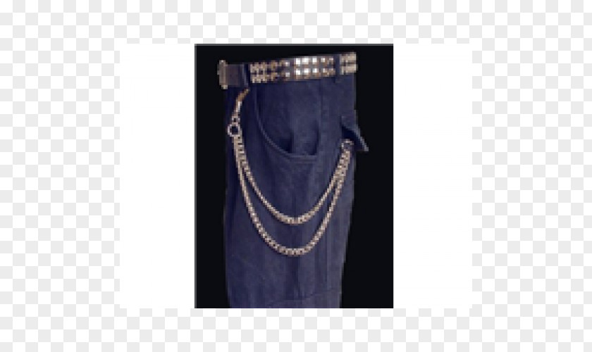 Hanging Chain Cobalt Blue Necklace PNG