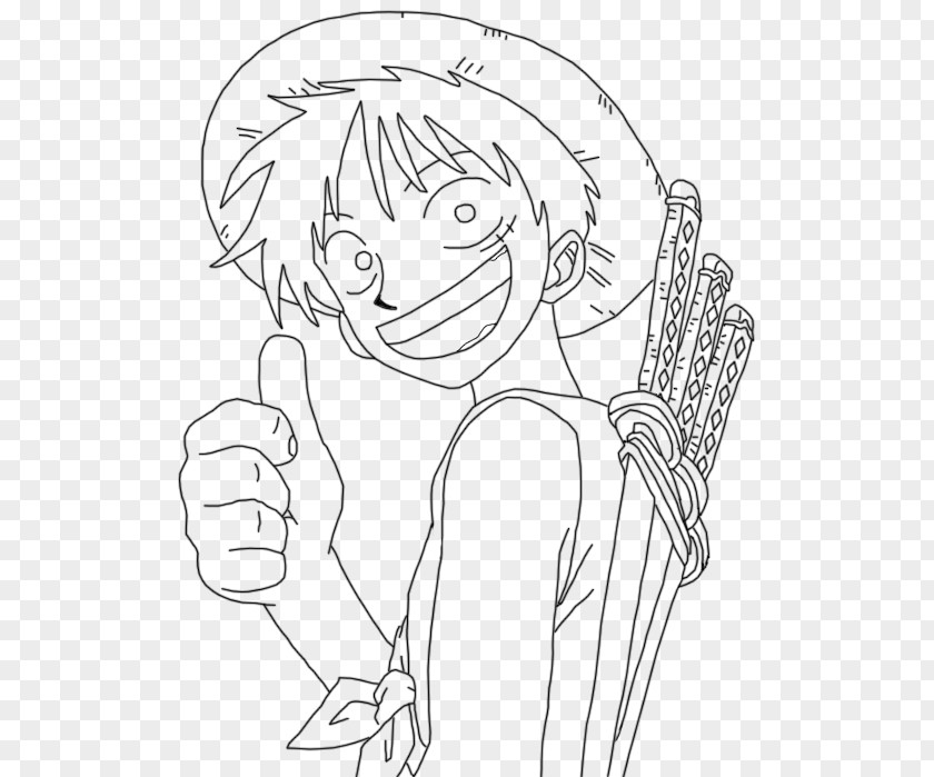 One Piece Line Art Monkey D. Luffy Portgas Ace Roronoa Zoro Drawing PNG