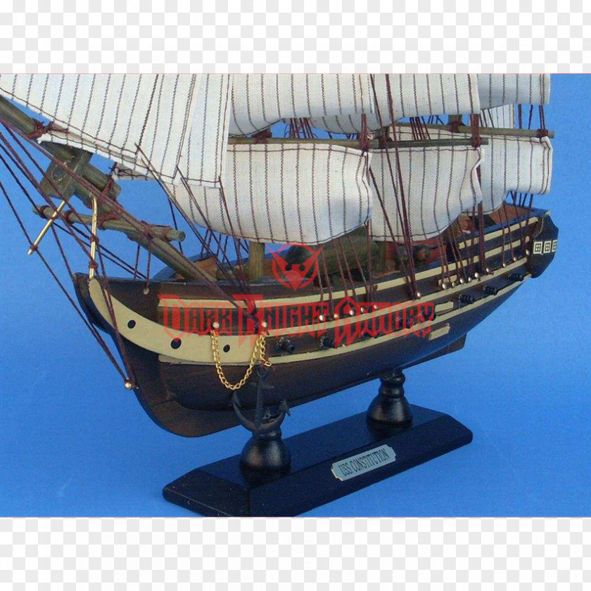 Ship Caravel USS Constitution Wooden Model PNG