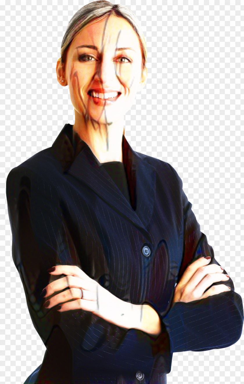 Smile Sleeve Business Woman PNG