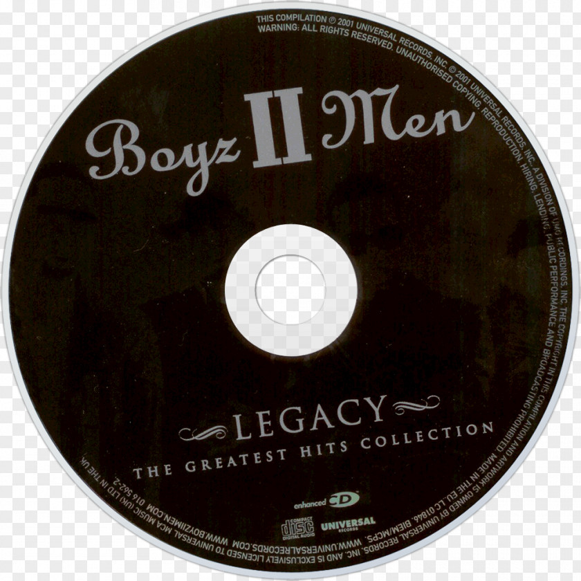 Streetlight Boyz II Men Legacy: The Greatest Hits Collection Album Compact Disc PNG