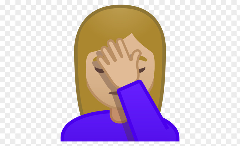 Emoji Human Skin Color Facepalm Light Nail PNG