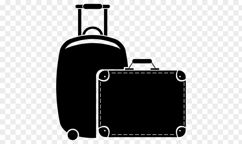 M Product Baggage Brand Hand Luggage Black & White PNG