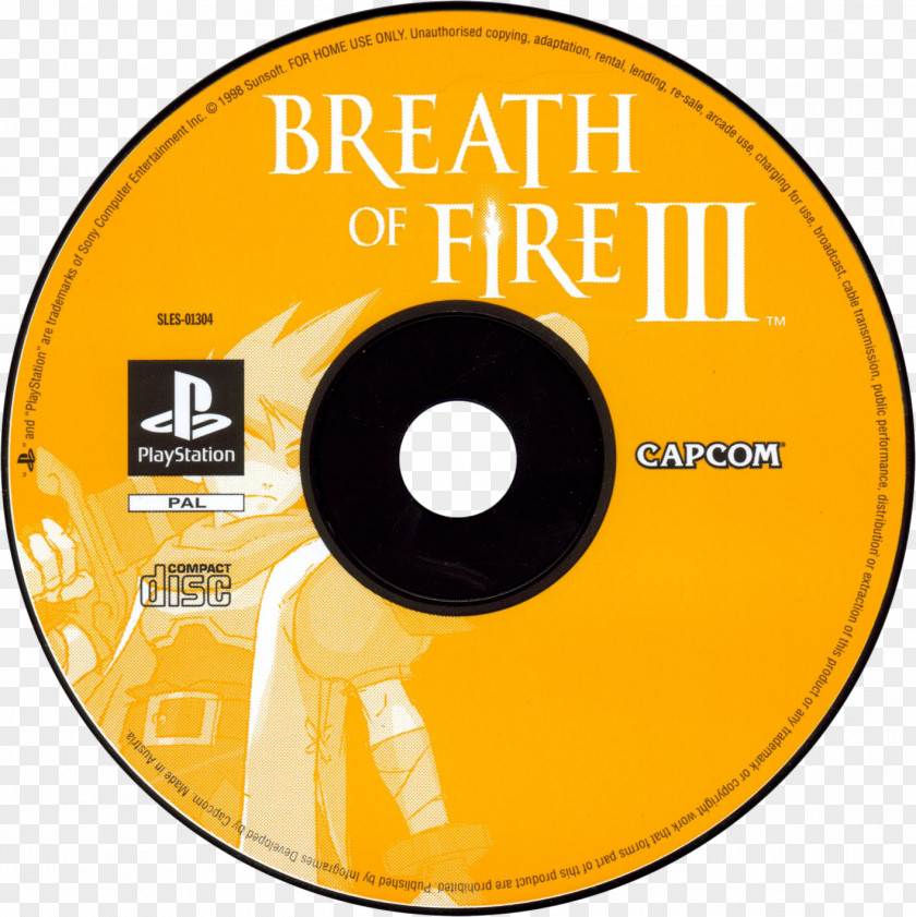 Playstation PlayStation Breath Of Fire III Tennis Arena Compact Disc Video Games PNG