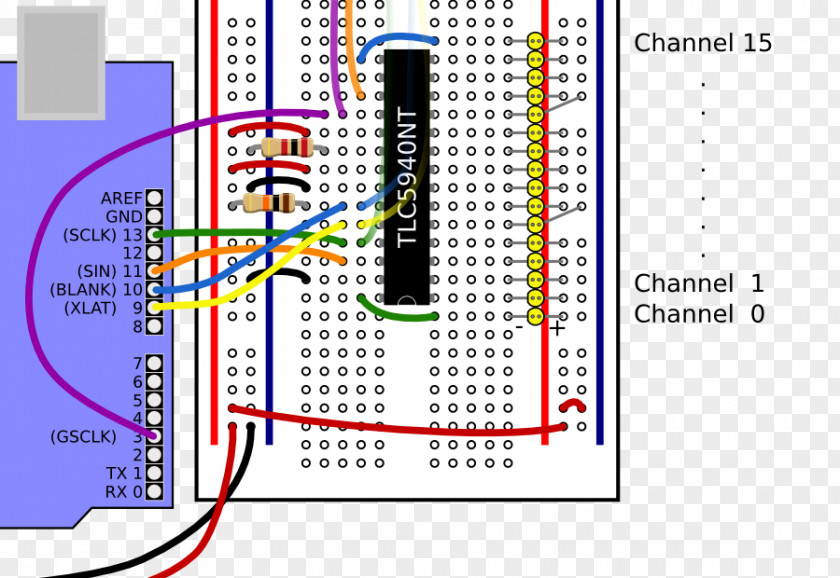 Cascade Arduino Pulse-width Modulation Light-emitting Diode Serial Peripheral Interface Bus Integrated Circuits & Chips PNG