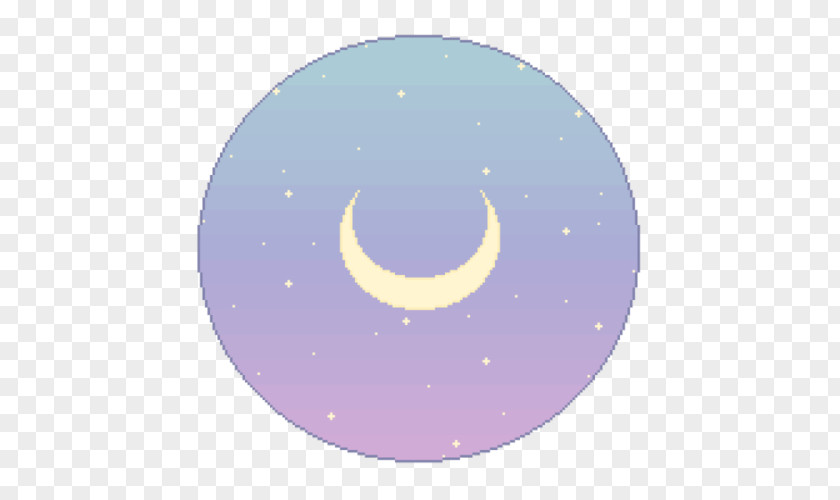Starry Night Sky Crescent Plc PNG