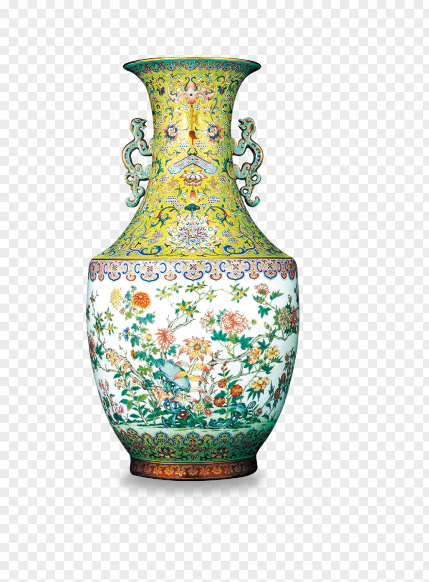 Vase Jingdezhen Chinoiserie Porcelain Poster PNG