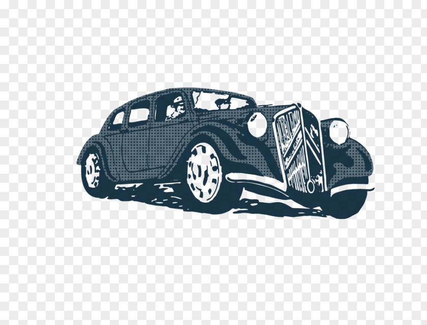 Vintage Car Design Poster PNG