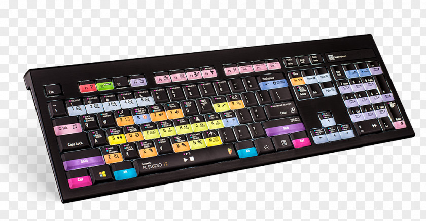Fl Studio Computer Keyboard FL LogicKeyboard Avid Media Composer Astra Resolve 12 Backlit PC Software Image-Line PNG