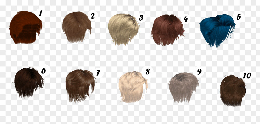 Hair Hairstyle Model ヘアモデル Coloring PNG