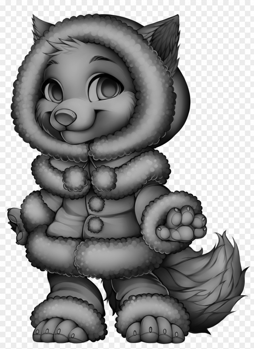 Kitten Whiskers Gray Wolf Fox Costume PNG