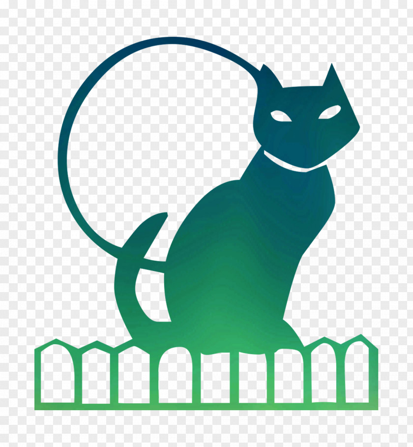 Whiskers Cat Clip Art Logo Green PNG