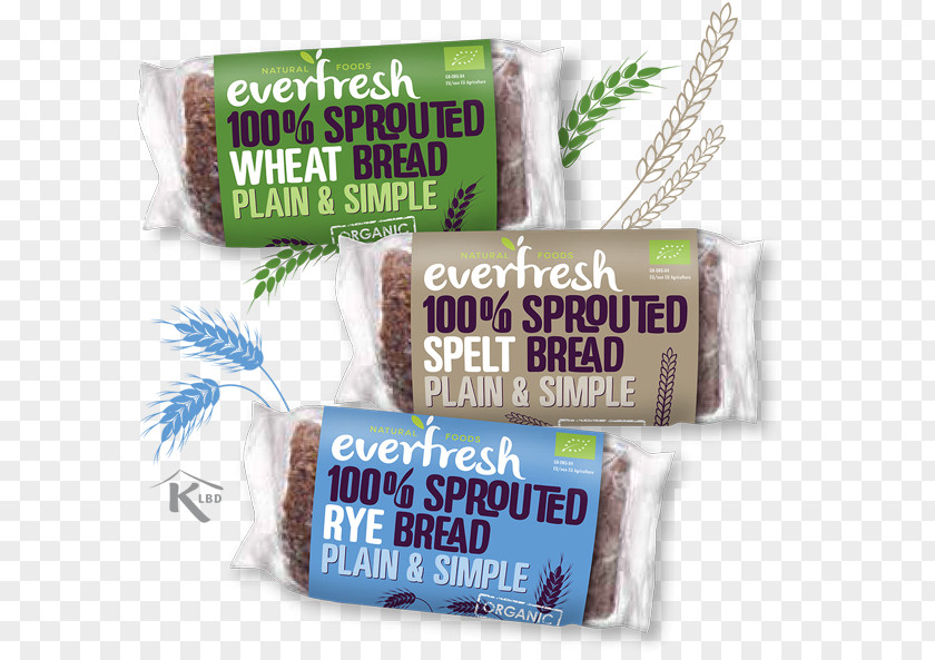 Fresh Bread Organic Food Sprouted Whole Grain PNG