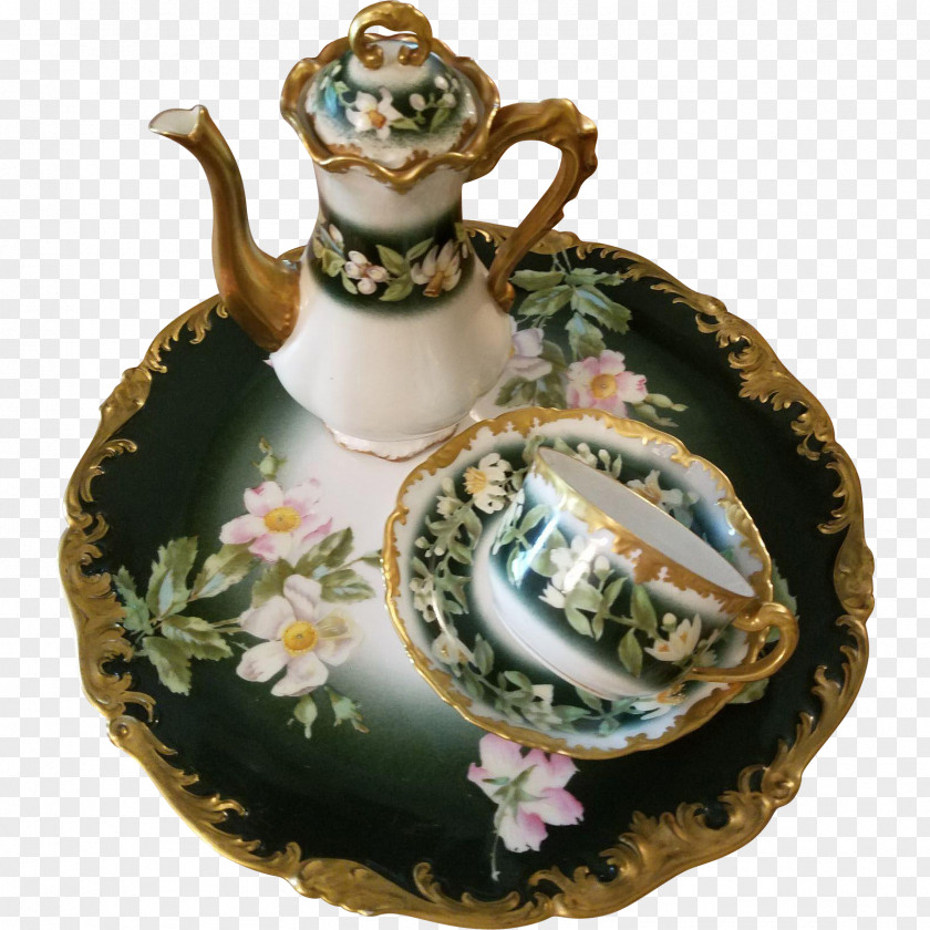 Hand Painted Teapot Vase Porcelain Tableware PNG