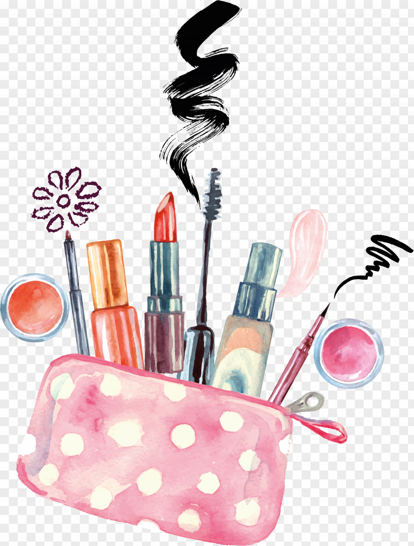 Makeup Lipstick Cosmetics Watercolor Painting Eye Shadow PNG